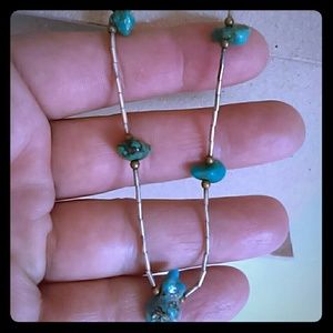 Native American Liquid Silver Choker Necklace